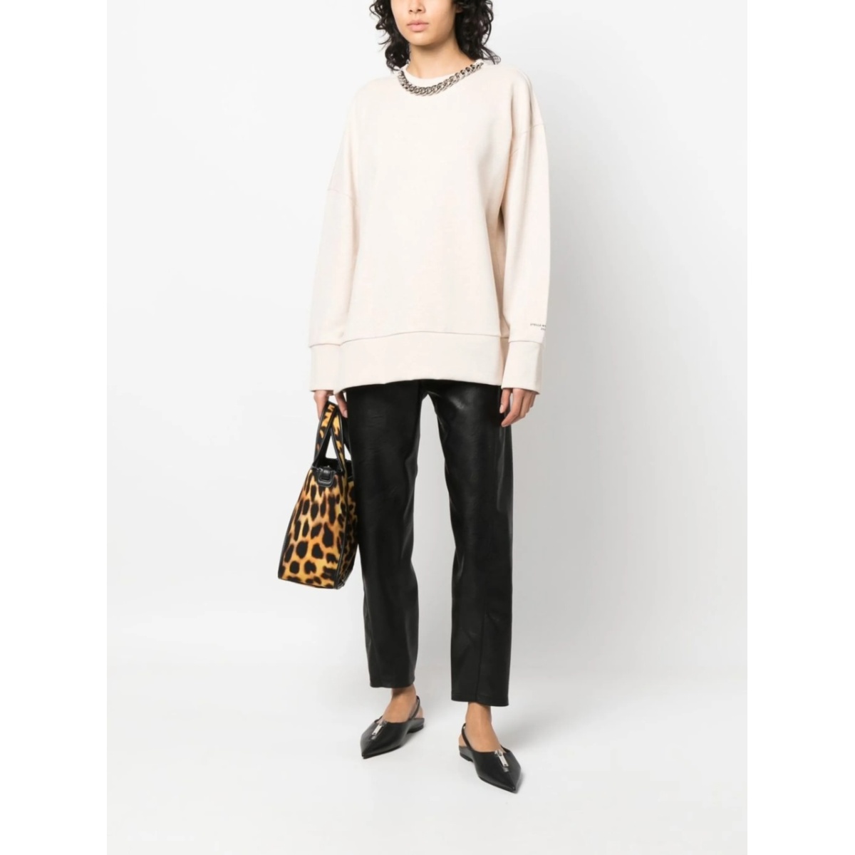 chain-link cotton sweatshirt - Img 2