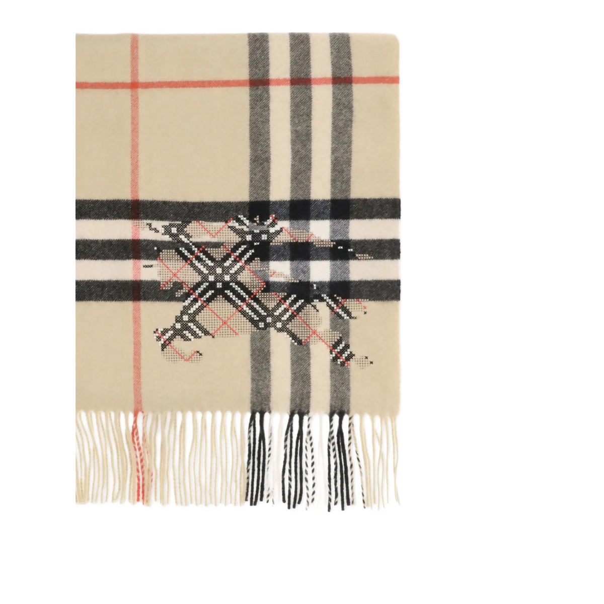 Check Equestrian Motif Scarf - Img 2