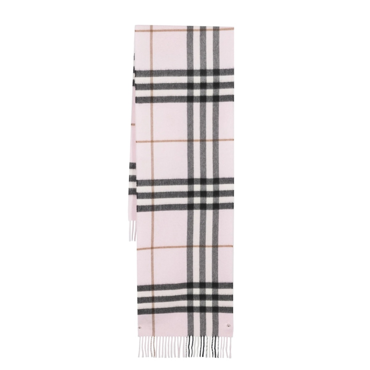 check-pattern cashmere scarf