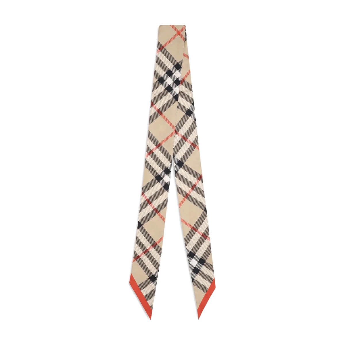 check-pattern silk scarf