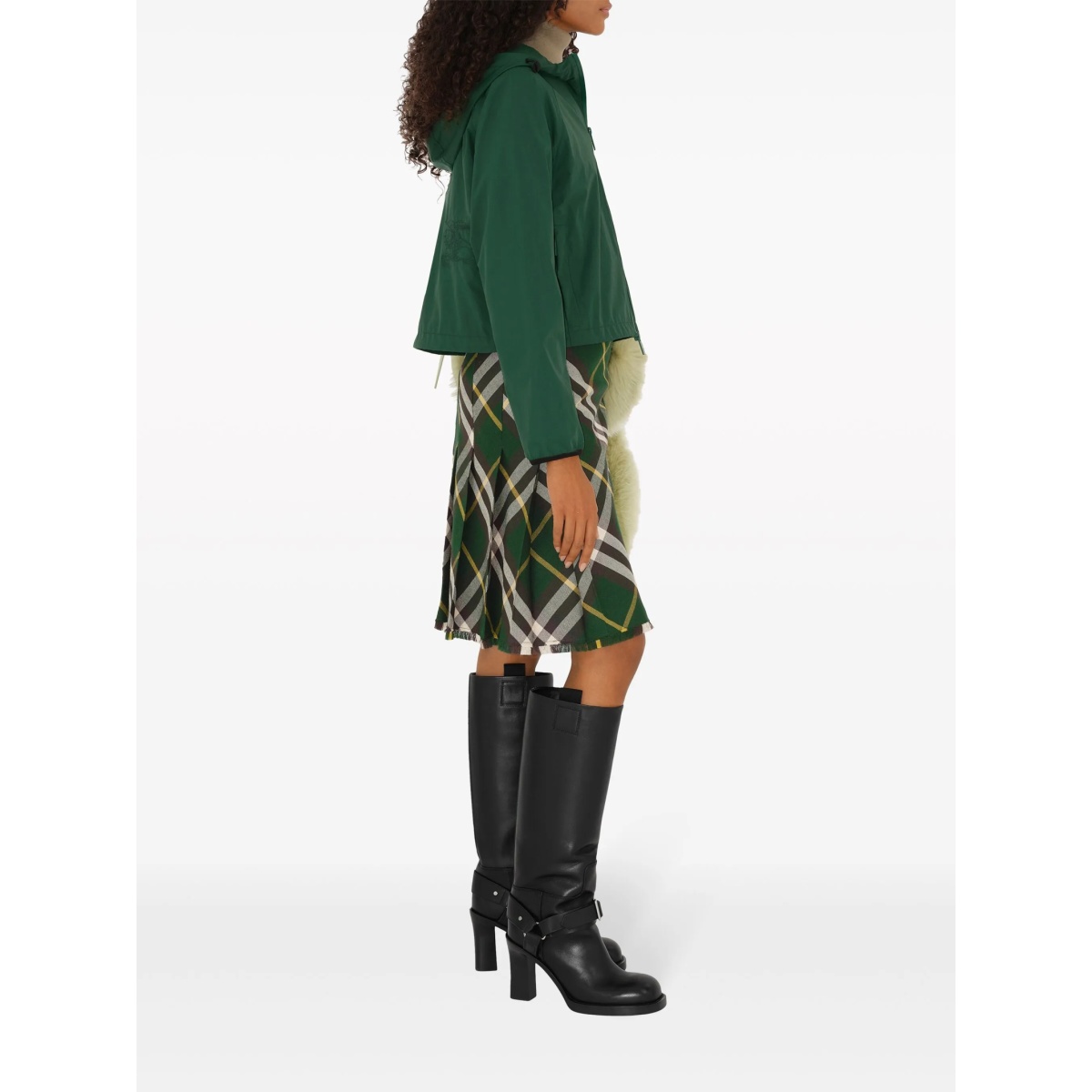 check-pattern wool skirt - Img 3