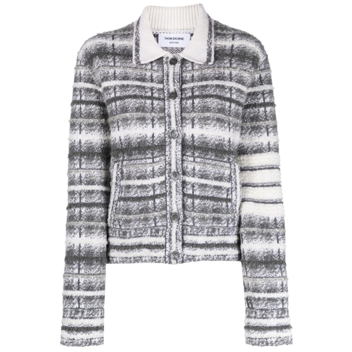 check-print 4-Bar jacket