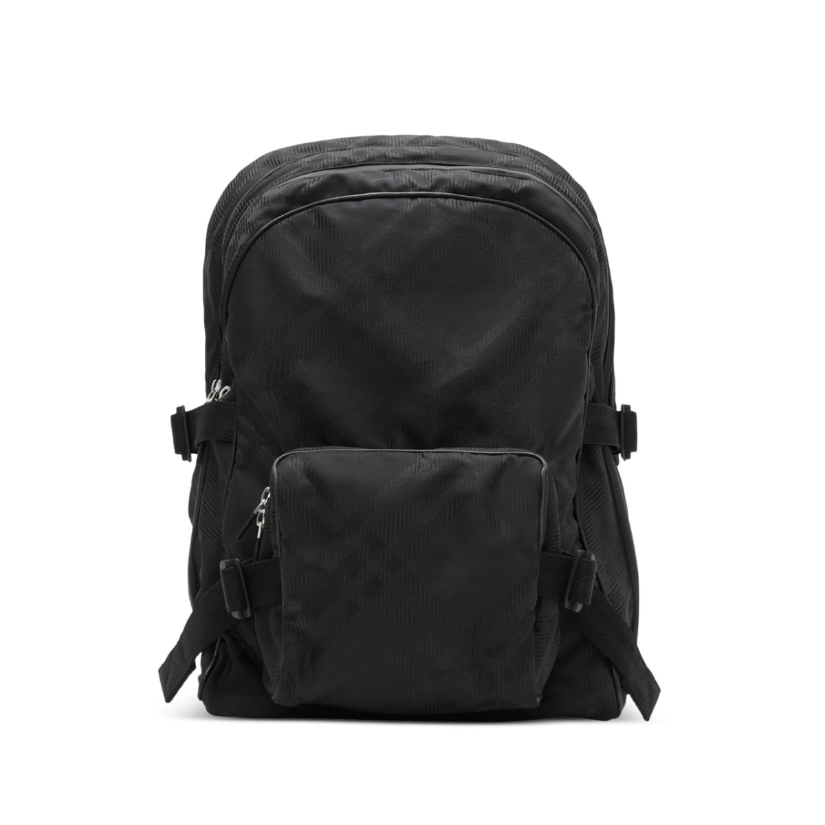 check-print jacquard backpack