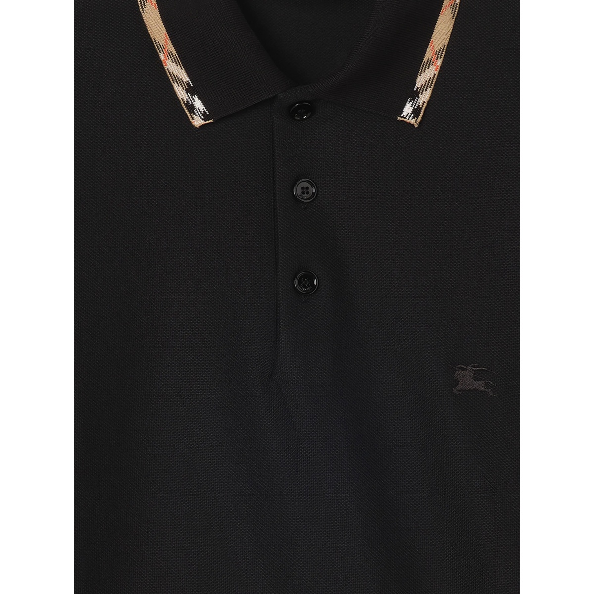 Check-trim cotton polo shirt - Img 2