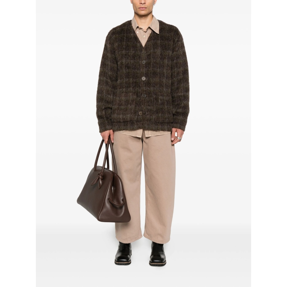 checked cardigan - Img 2