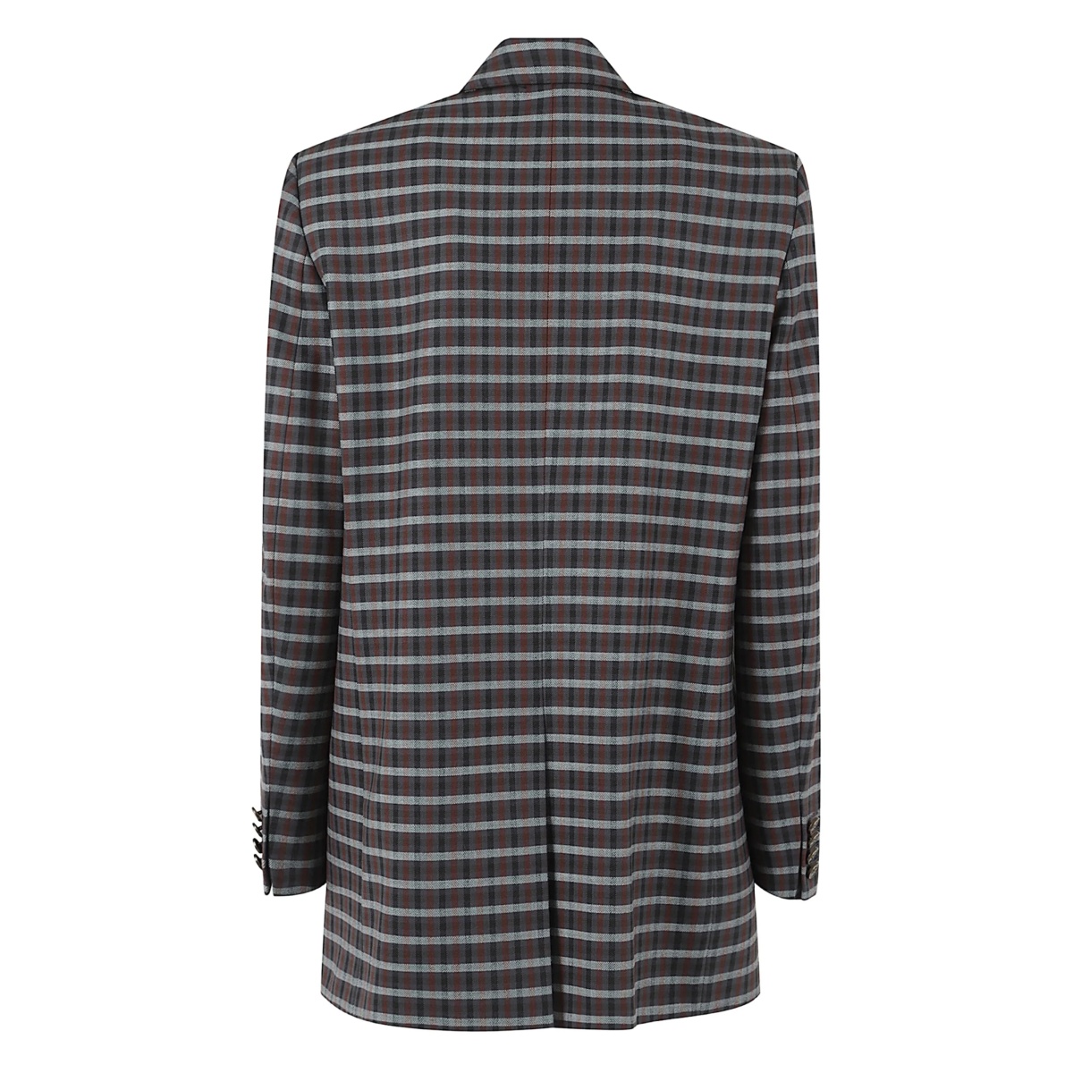 checked double-breasted jacket - Img 2