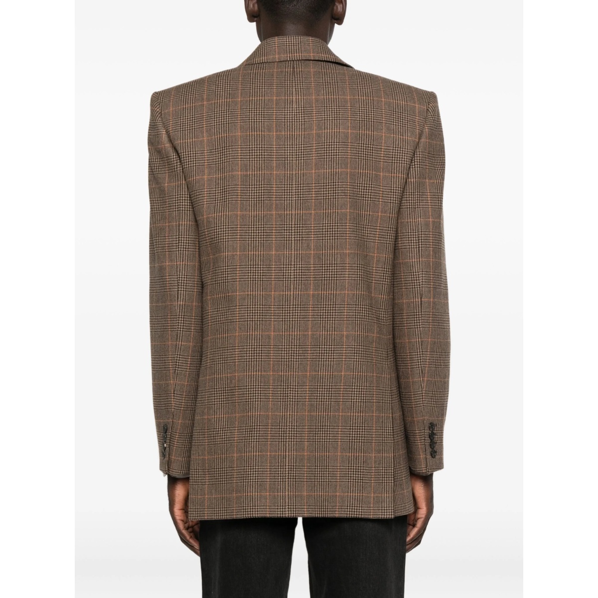 checked double-breasted jacket - Img 4