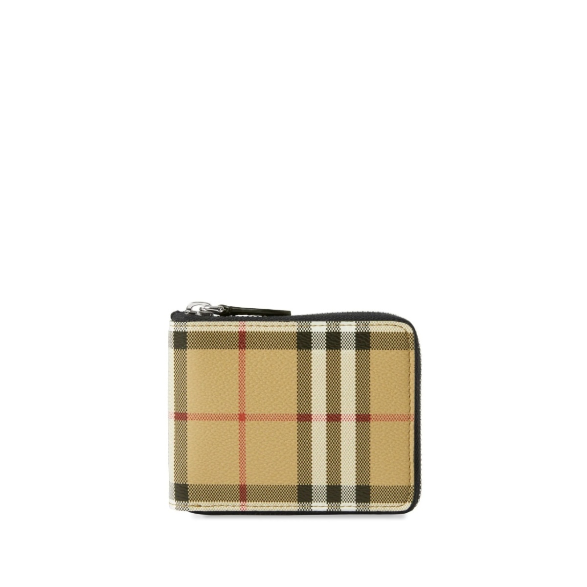 checked zipped wallet