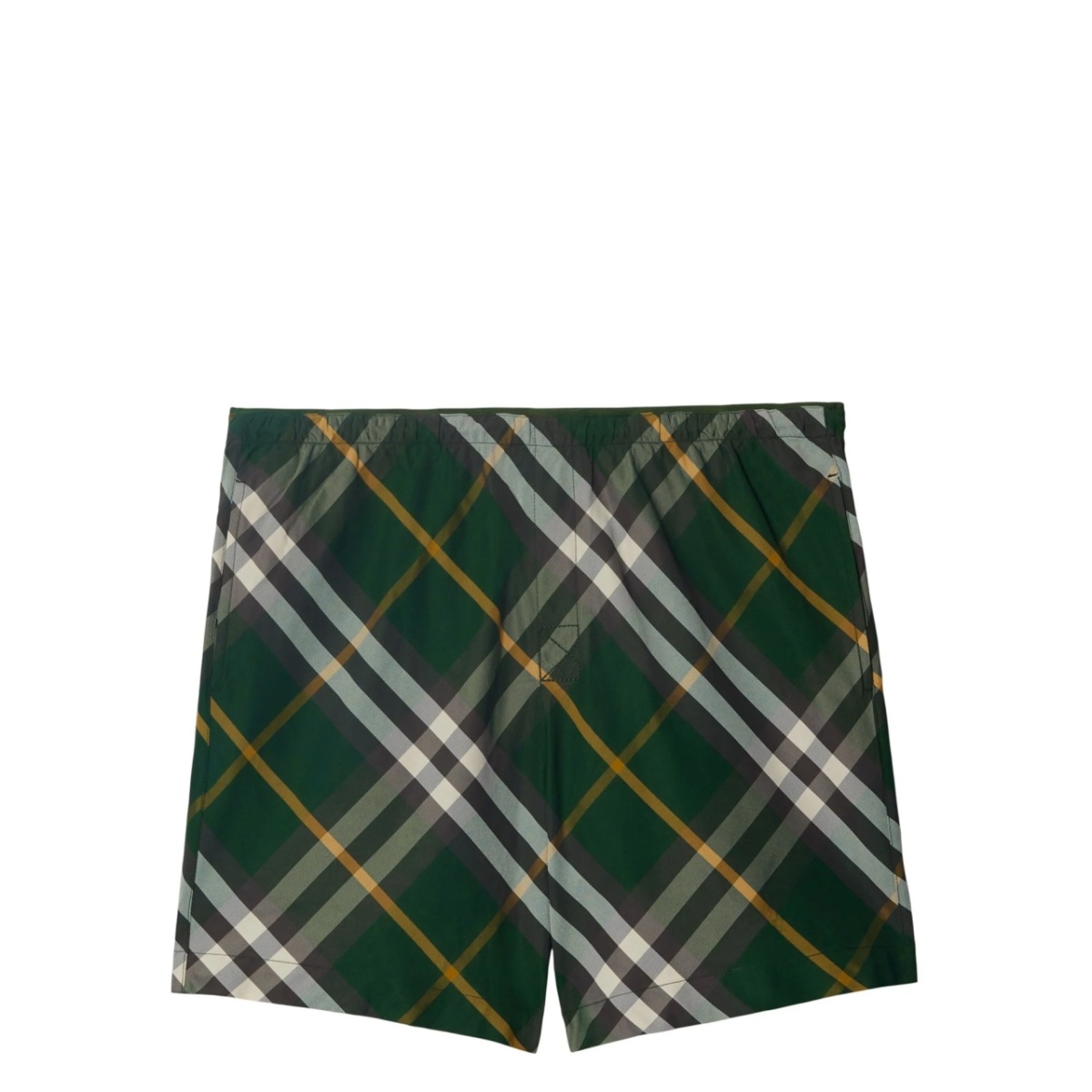 checkered twill swim shorts