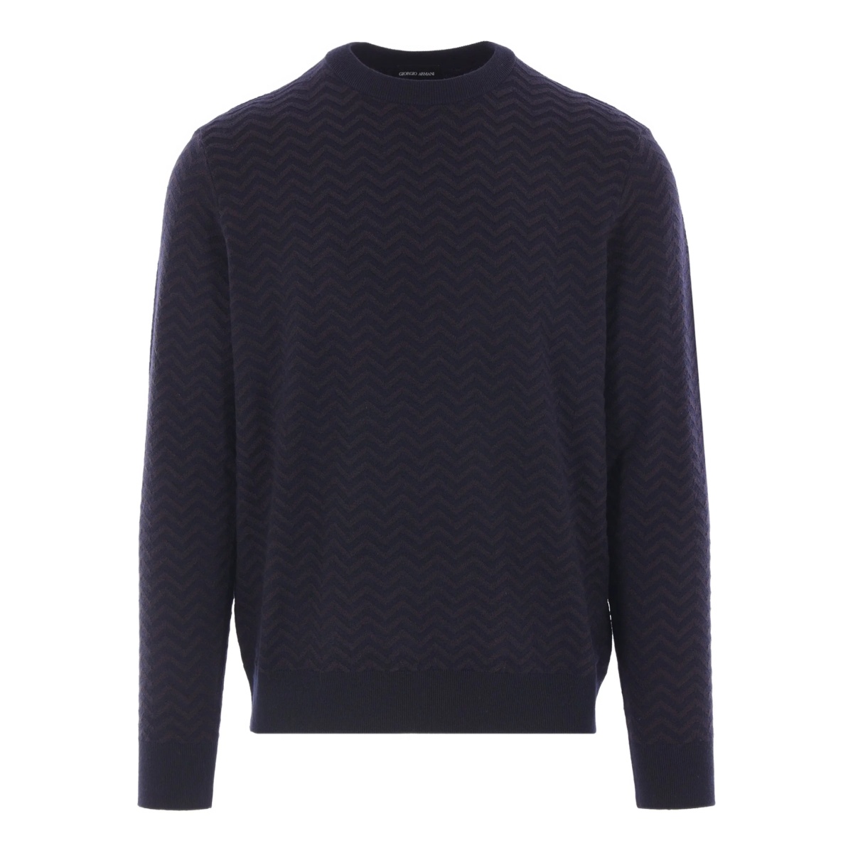 chevron-pattern wool sweater