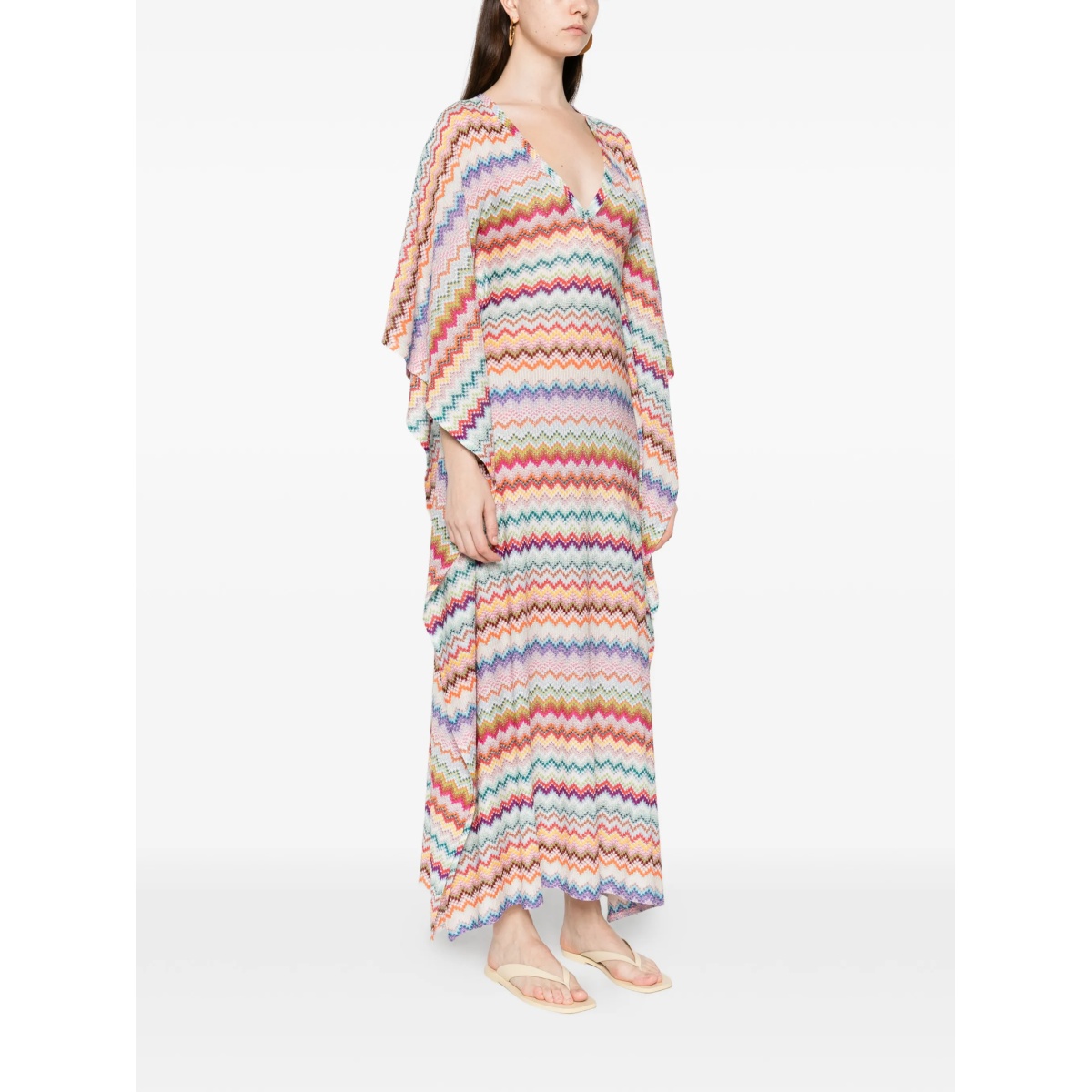 chevron V-neck maxi dress - Img 3
