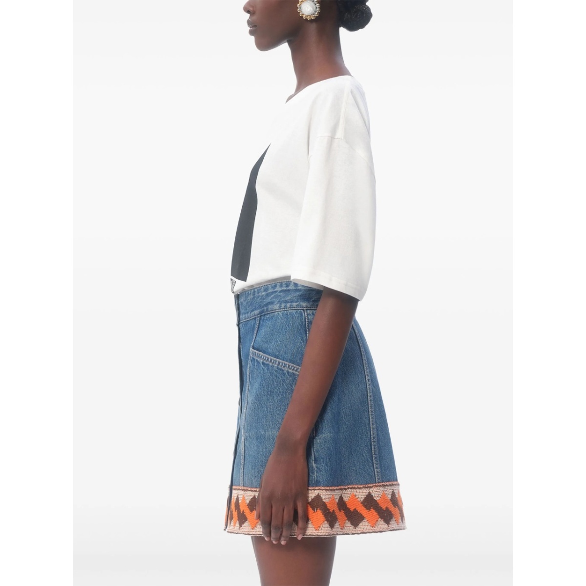 Chez Valentino-print T-shirt - Img 5