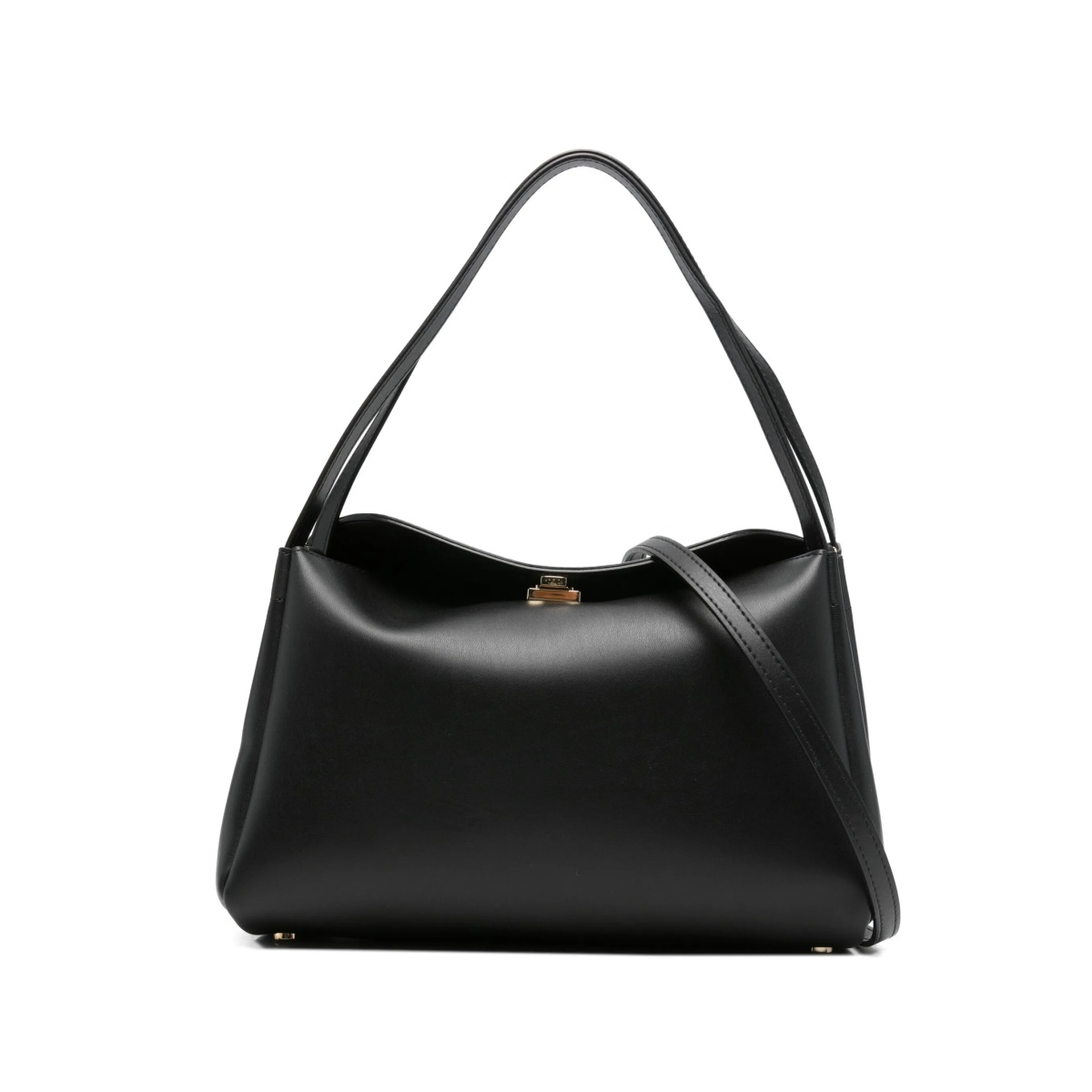 clasp-fastening shoulder bag