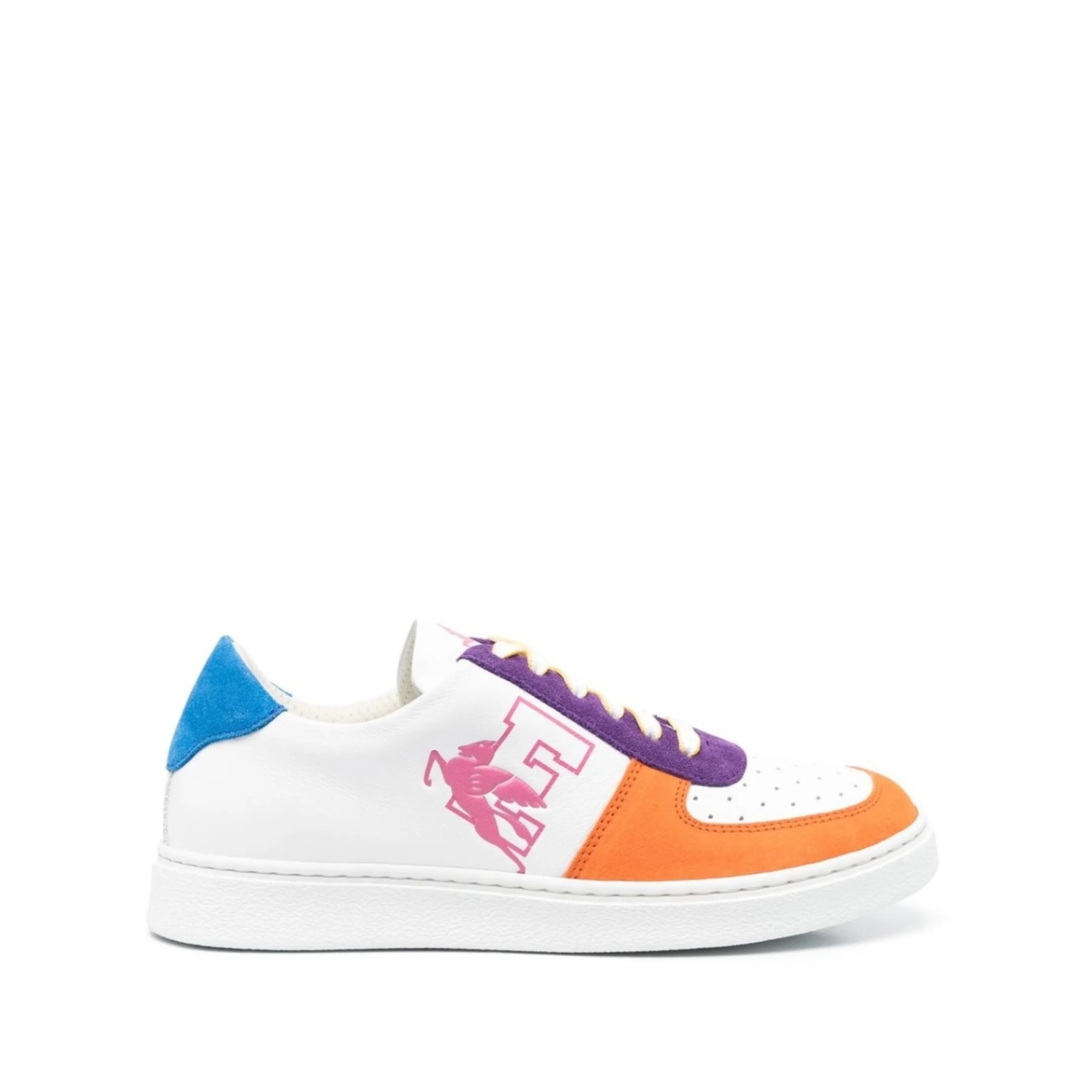 colour-block low-top sneakers