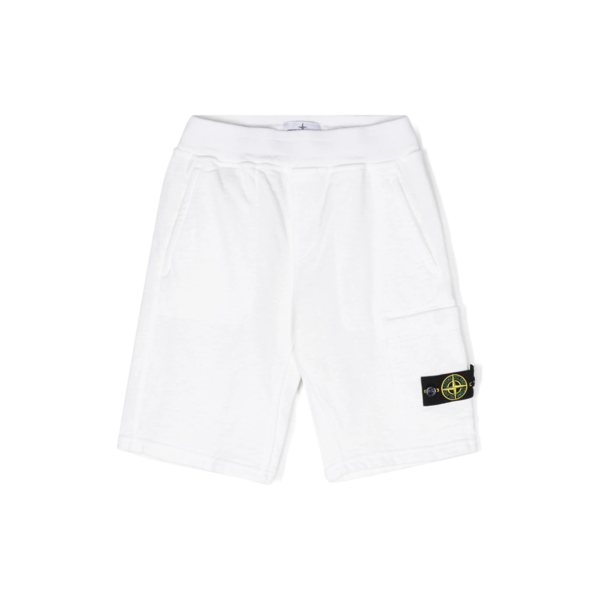 Compass-badge cotton track shorts