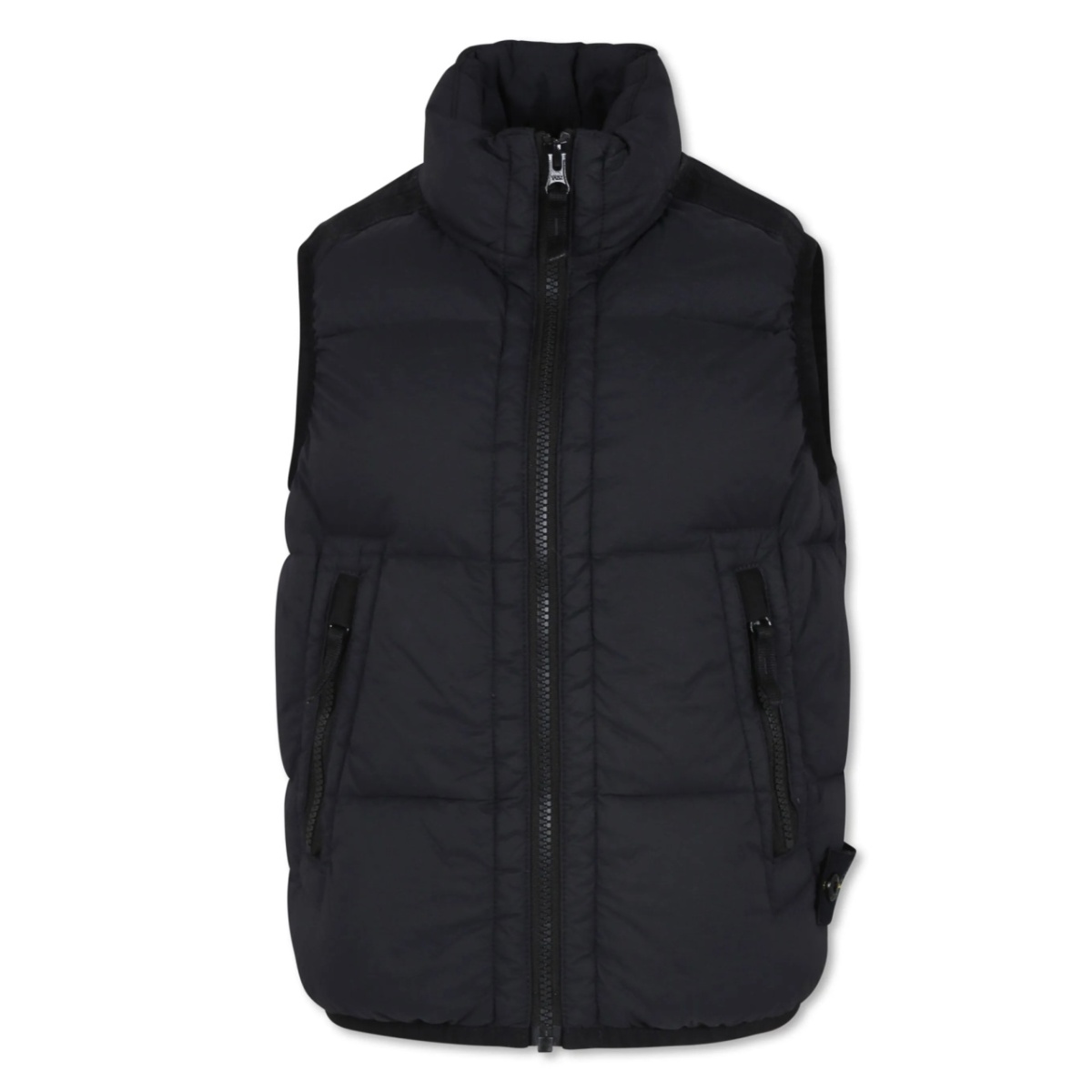 Compass-badge padded gilet