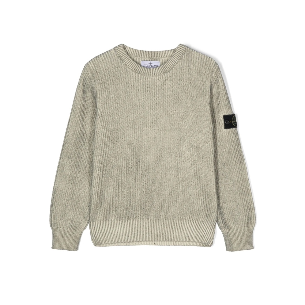 Compass-motif cotton jumper