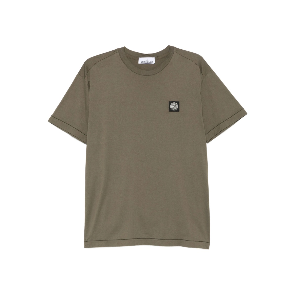 Compass-patch cotton T-shirt