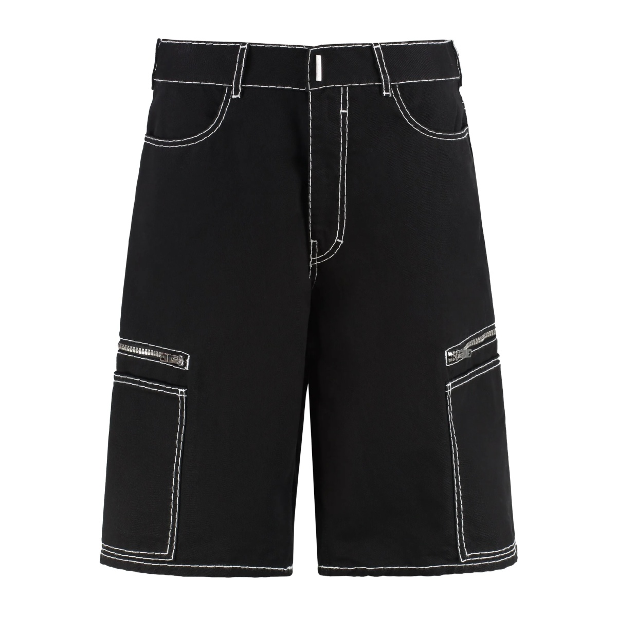 contrast-stitching shorts