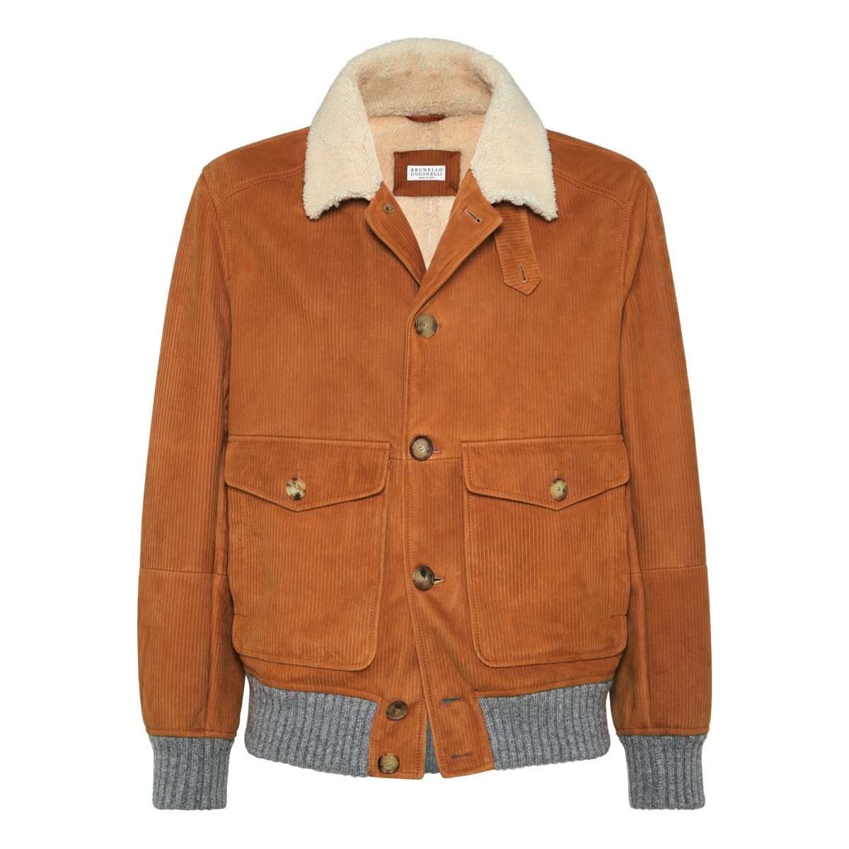 corduroy patch-pocket jacket