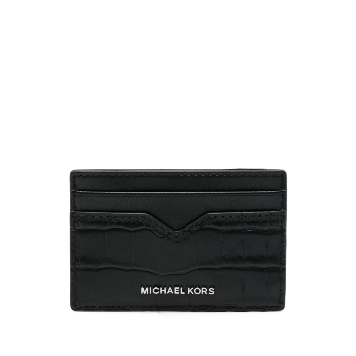 crocodile-embossed cardholder