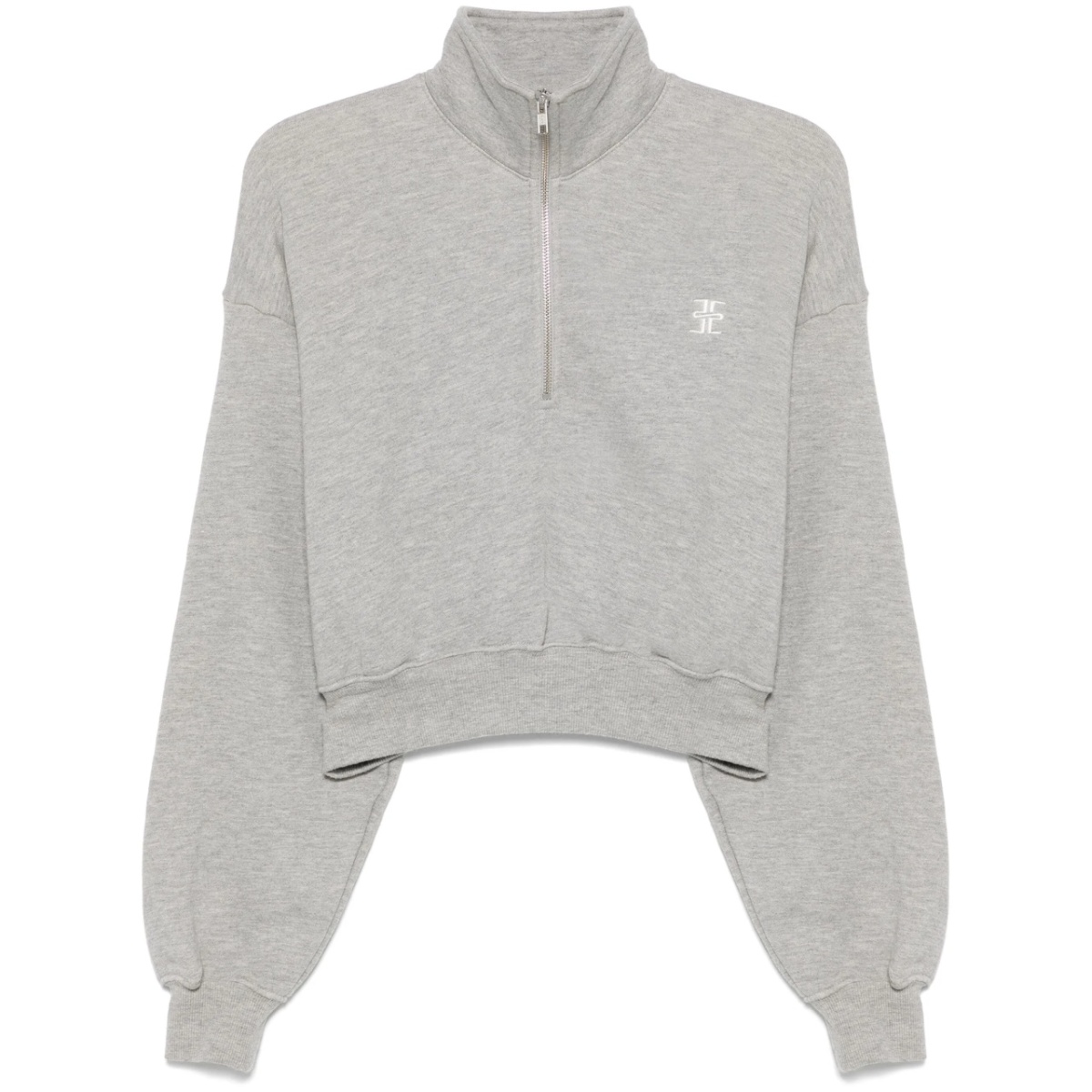 cropped half-zip sweatshirt