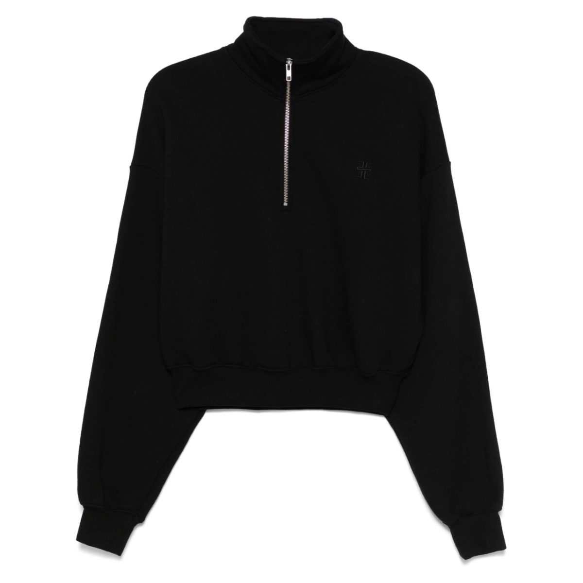 cropped half-zip sweatshirt