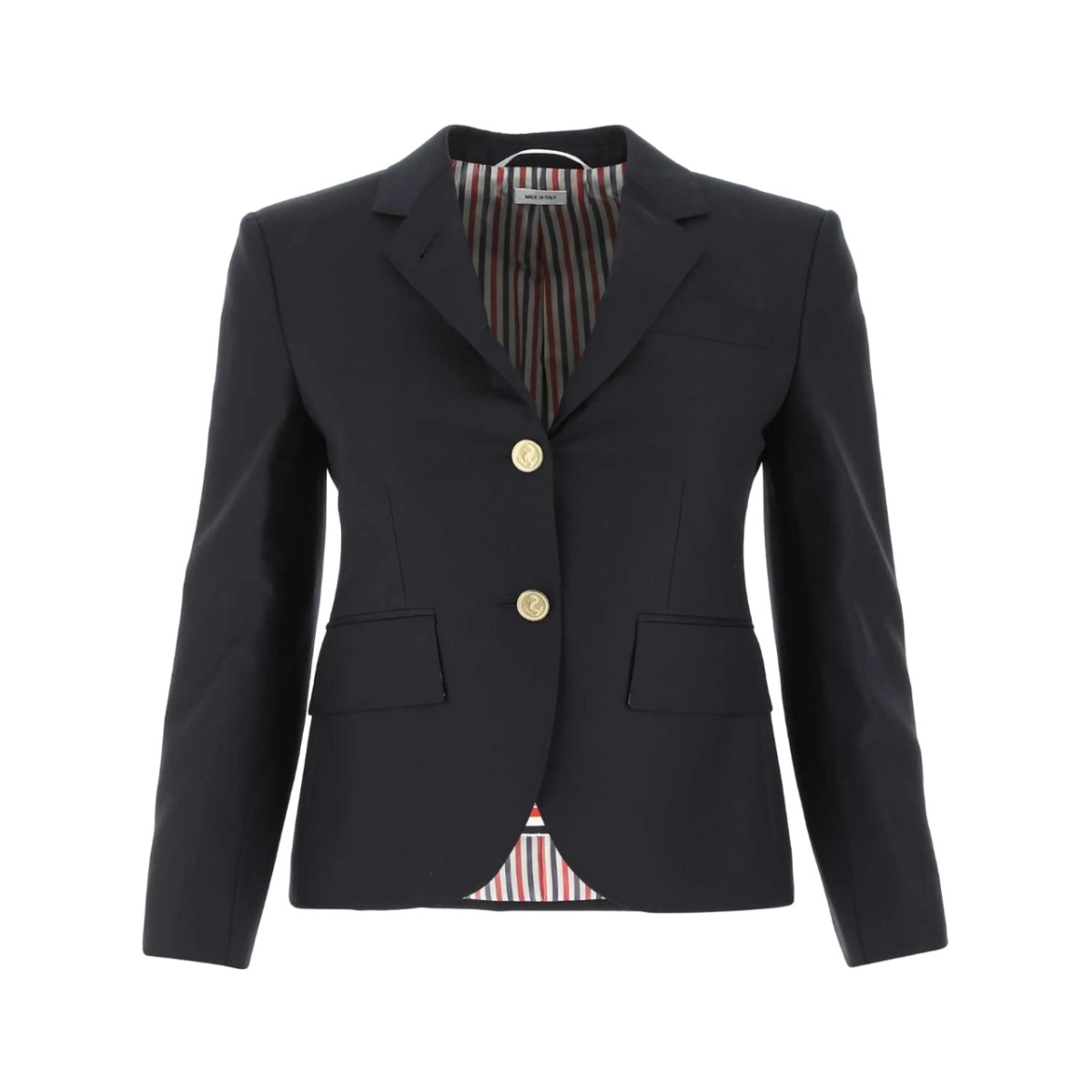 cropped single-breasted blazer