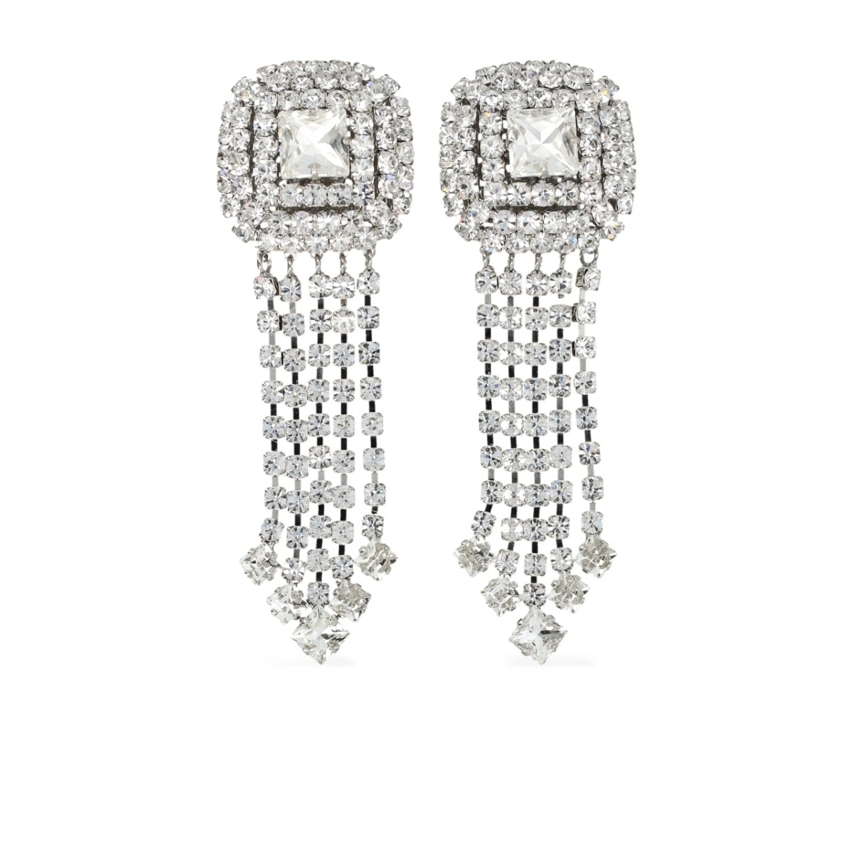 crystal-embellished drop earrings