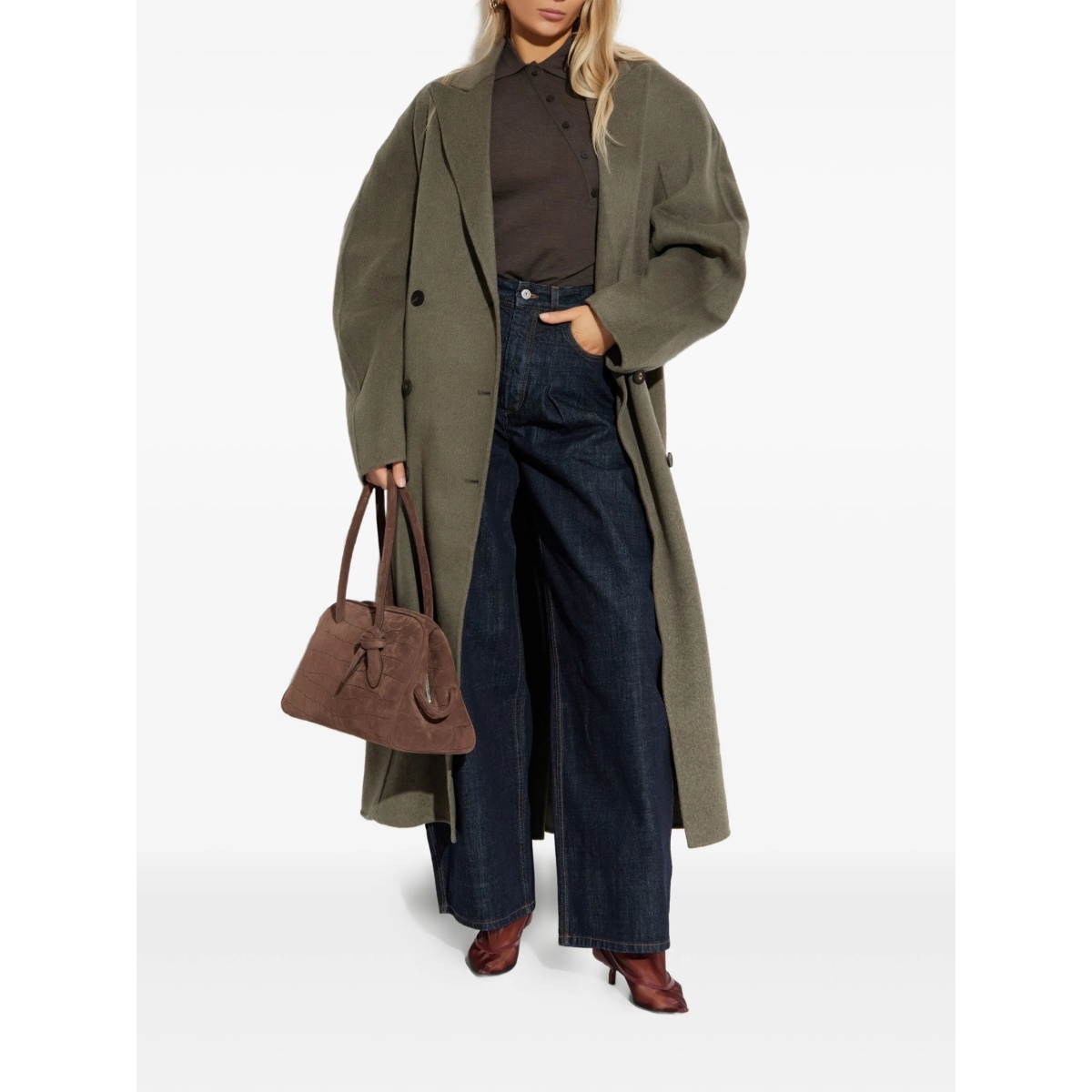 Curved Jacket for Men belted coat - Img 2