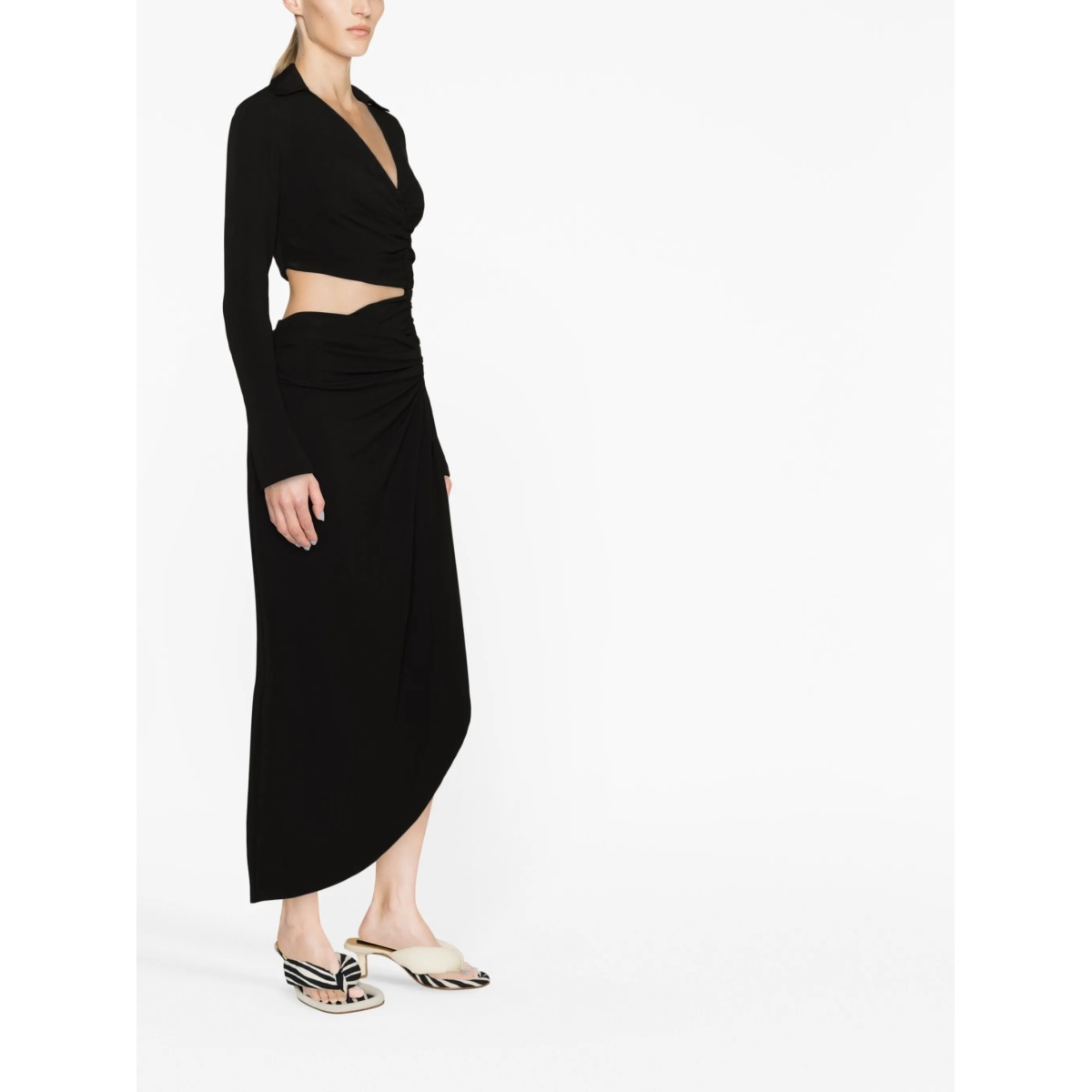 cut-out draped dress - Img 3