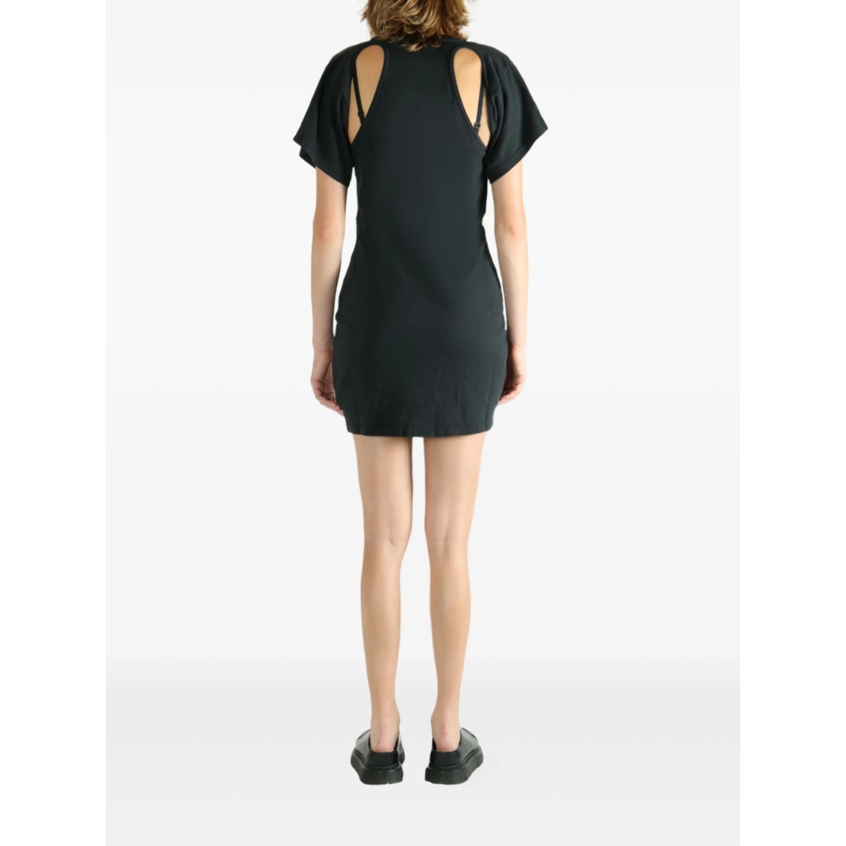 cut-out draped mini dress - Img 4