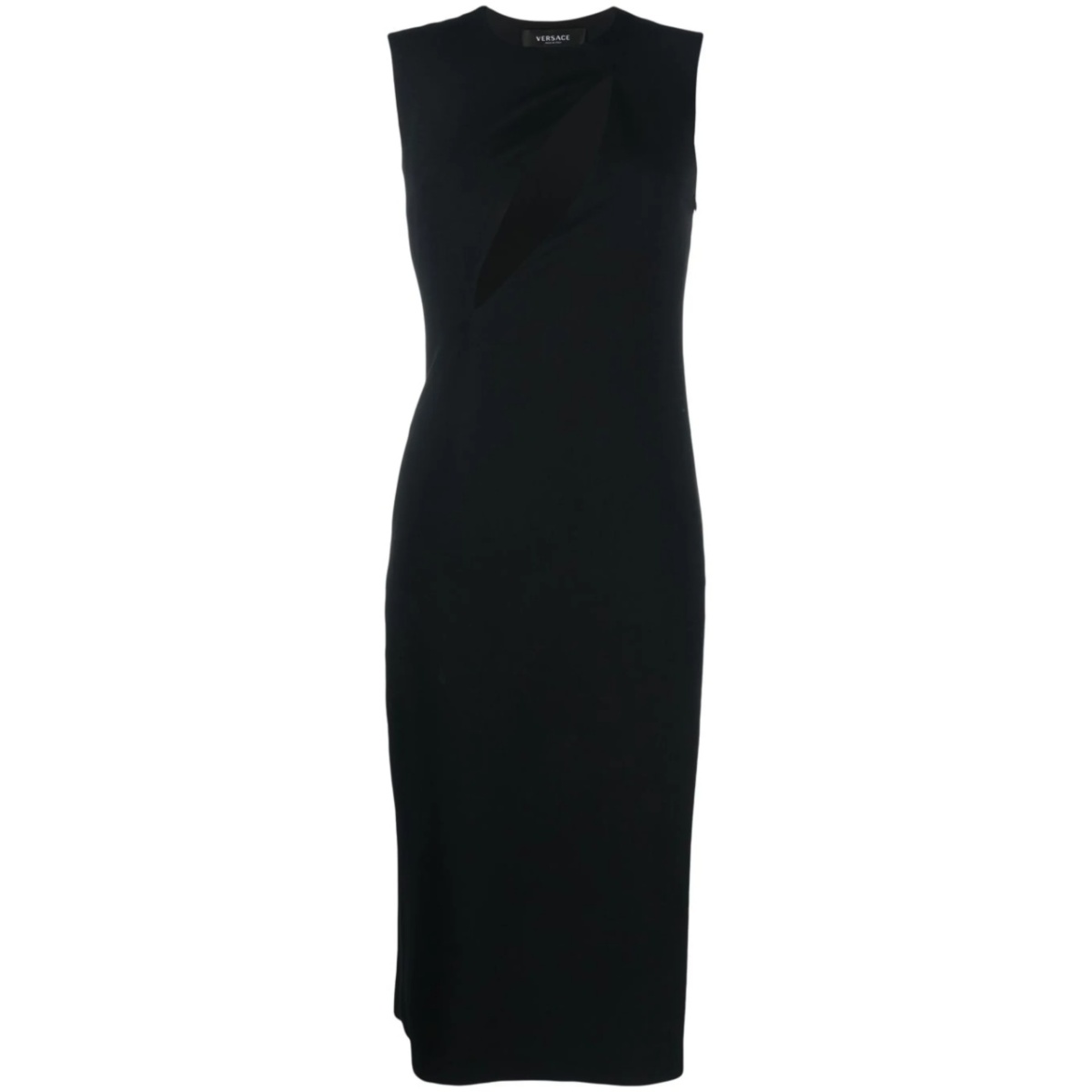 cut-out sleeveless midi dress