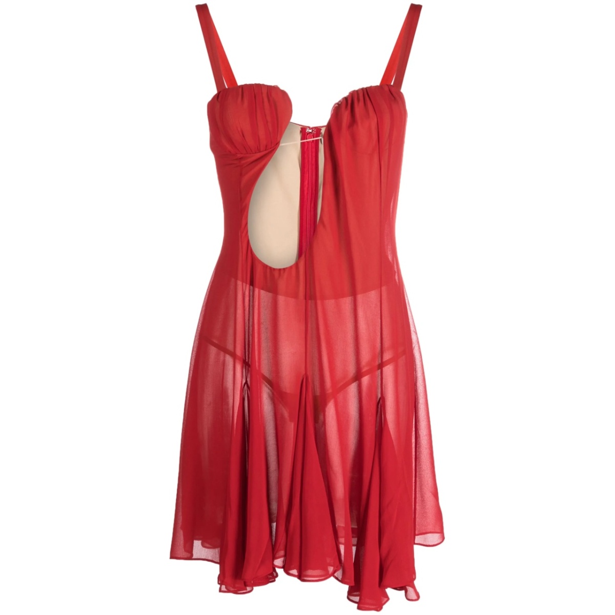 cut-out tulle minidress