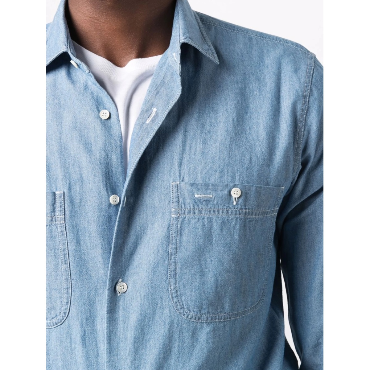 denim button-down shirt - Img 5
