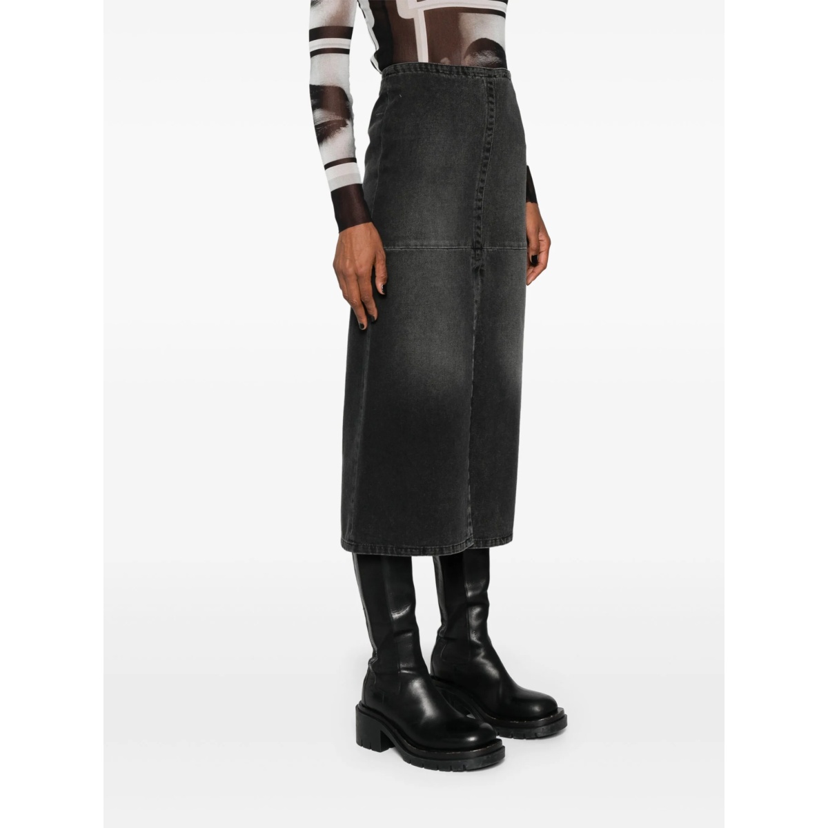 denim midi skirt - Img 3