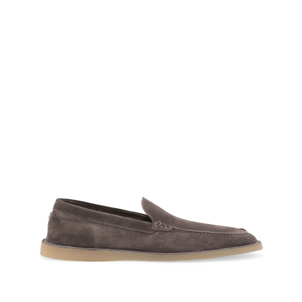 DG-plaque suede loafers