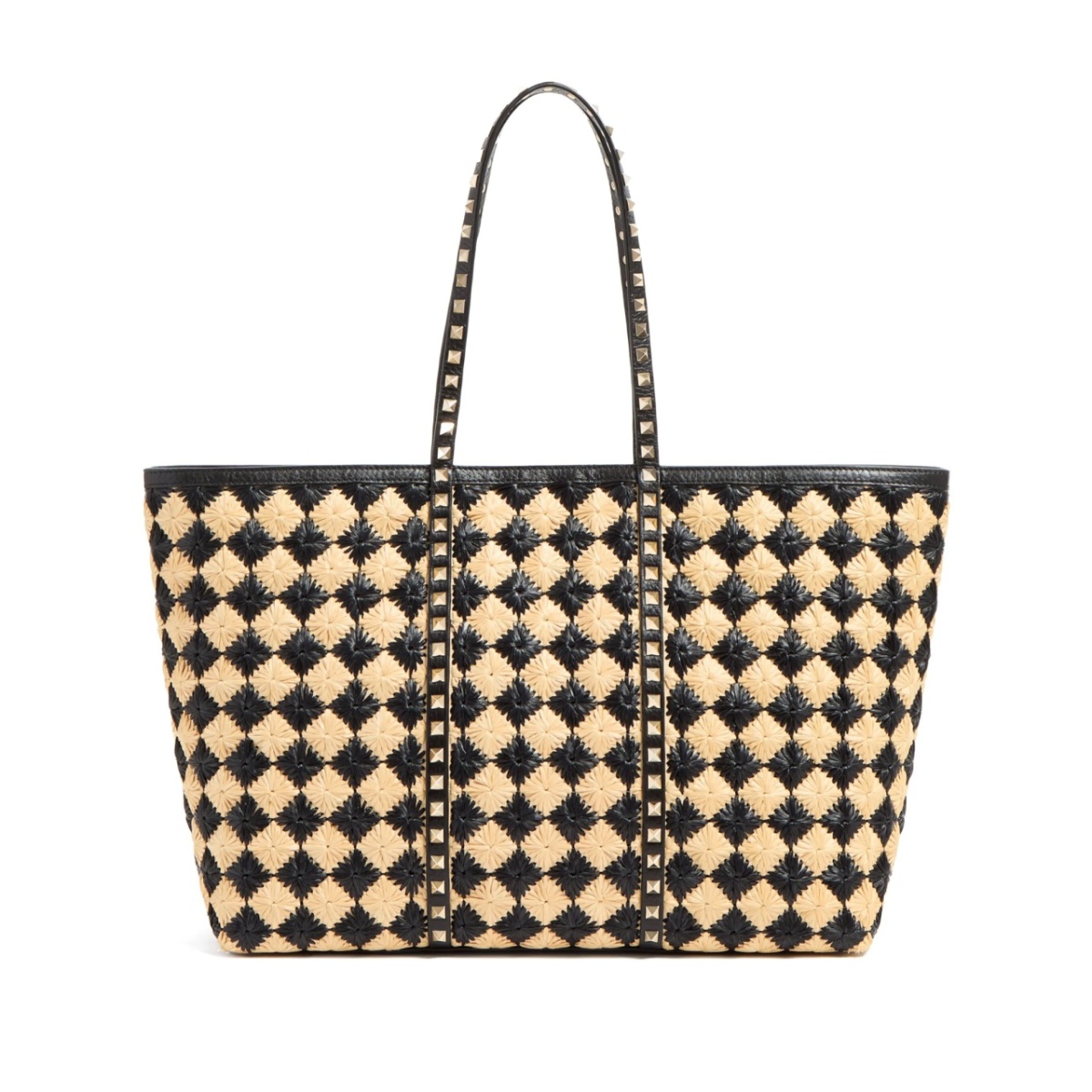 diamond-pattern tote bag