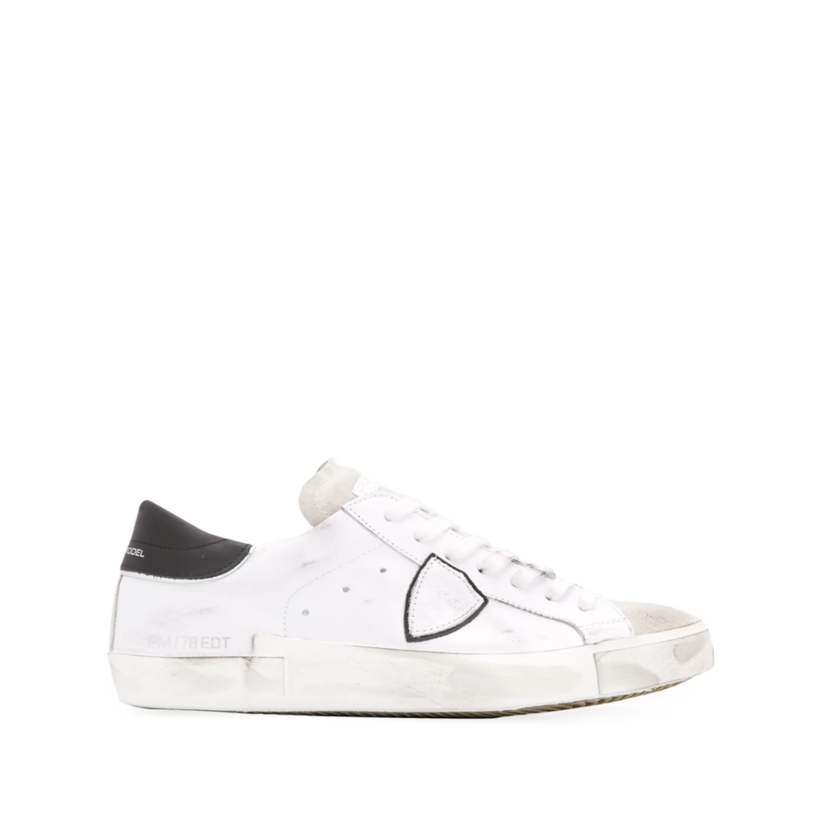 distressed effect low-top sneakers