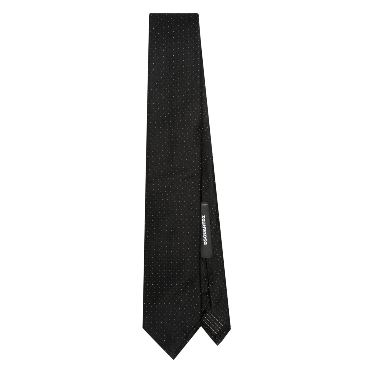 dot-print pointed tie