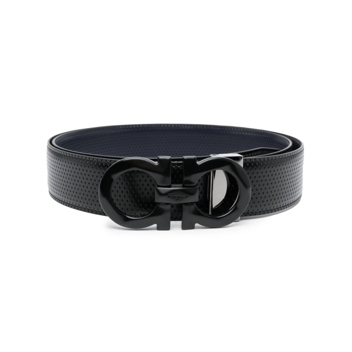 Double adjustable Gancini belt