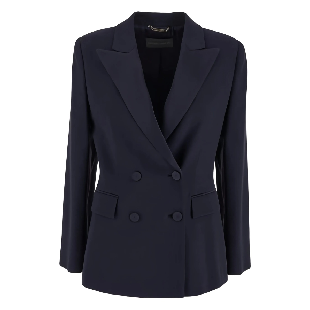 double-breasted peak-lapel blazer