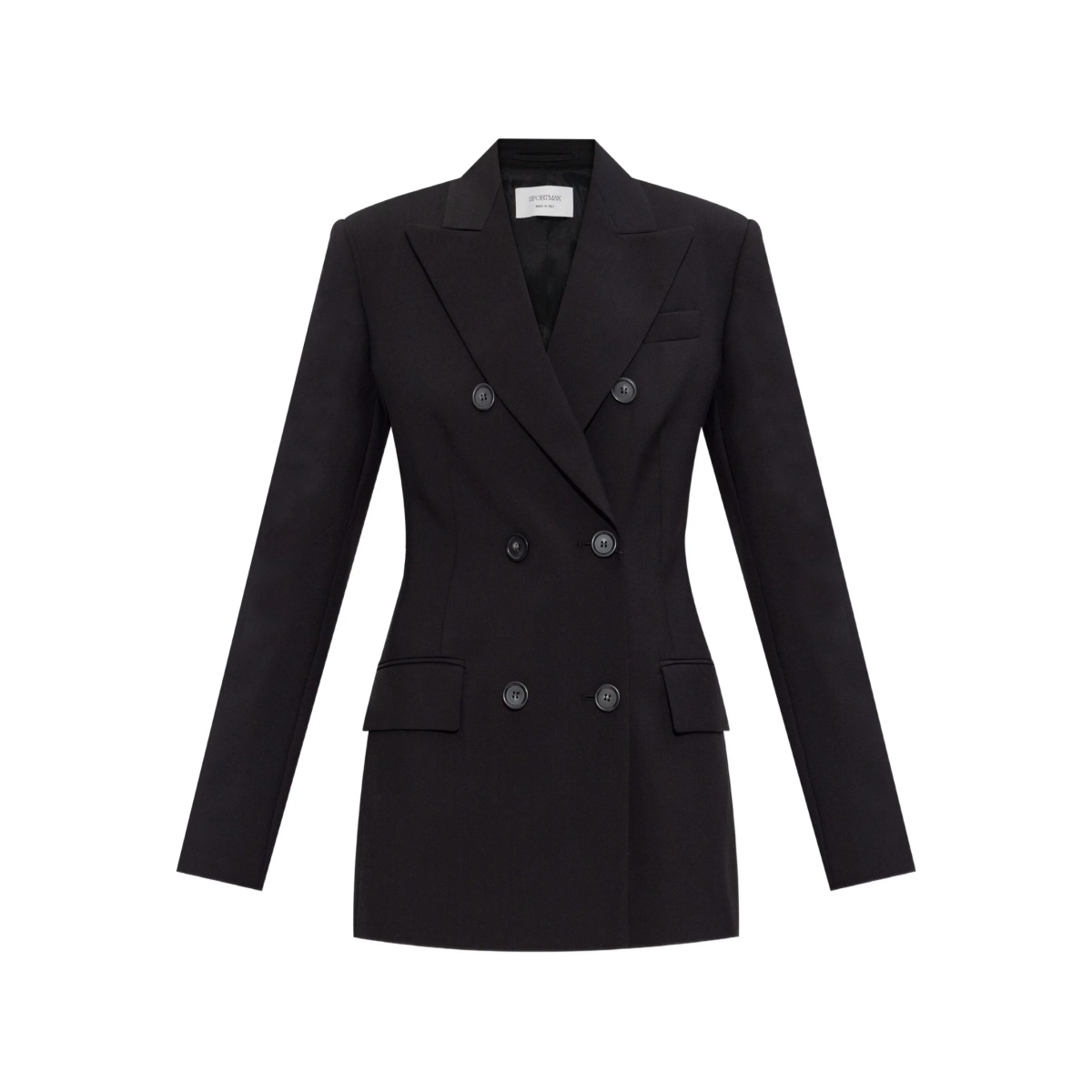 double-breasted wool blazer