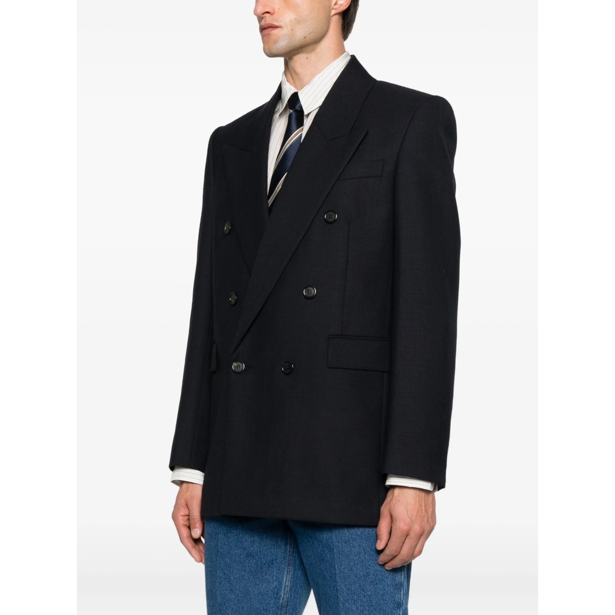double-breasted wool blazer - Img 3
