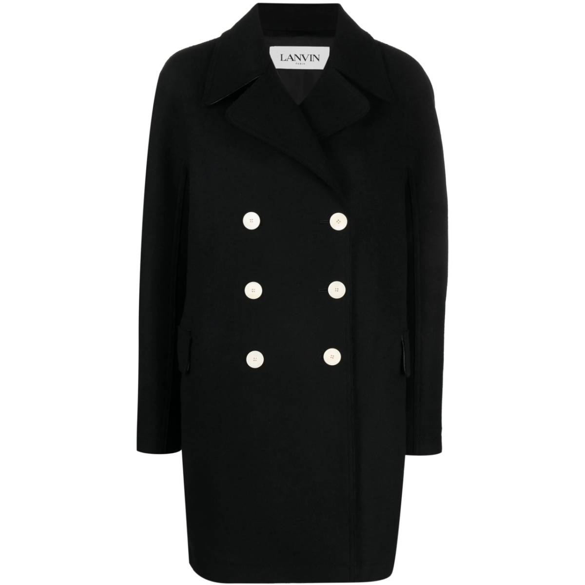 double-breasted wool coat