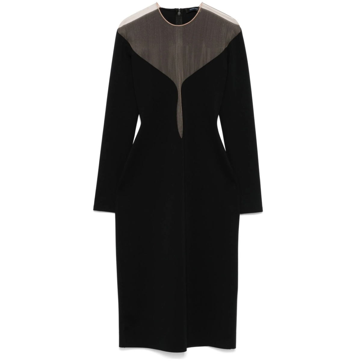 double-layer midi dress