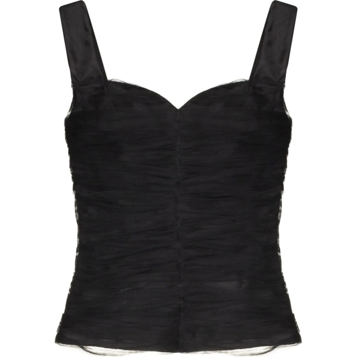 draped corset-style top