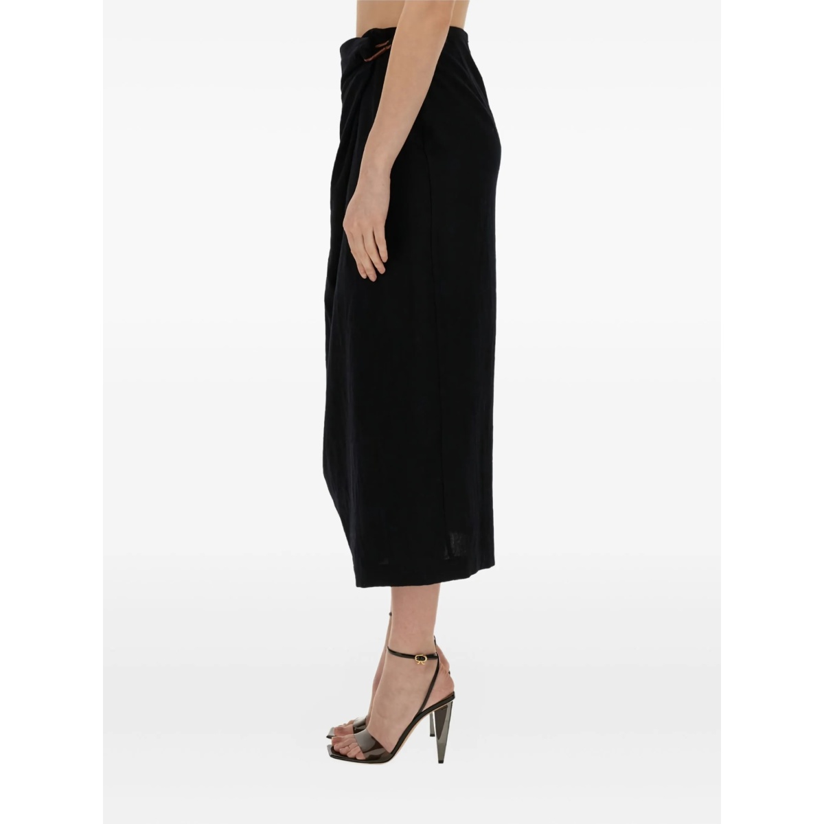 draped knot-detail midi skirt - Img 3