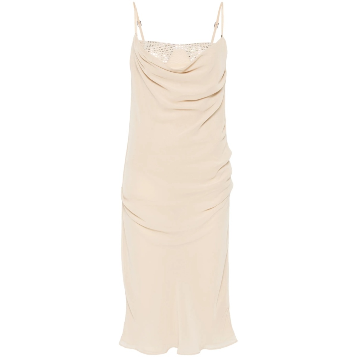 draped midi dress