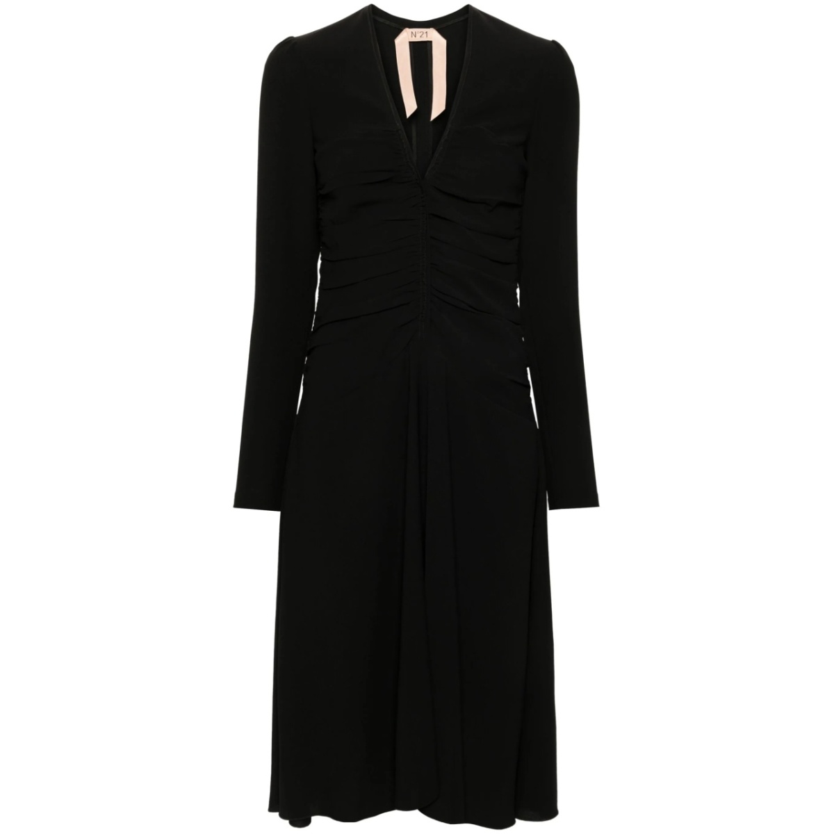 draped midi dress